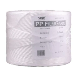 Bindgarn Siam Polypropylen Film 1/450, vit, 900 m, 2 kg