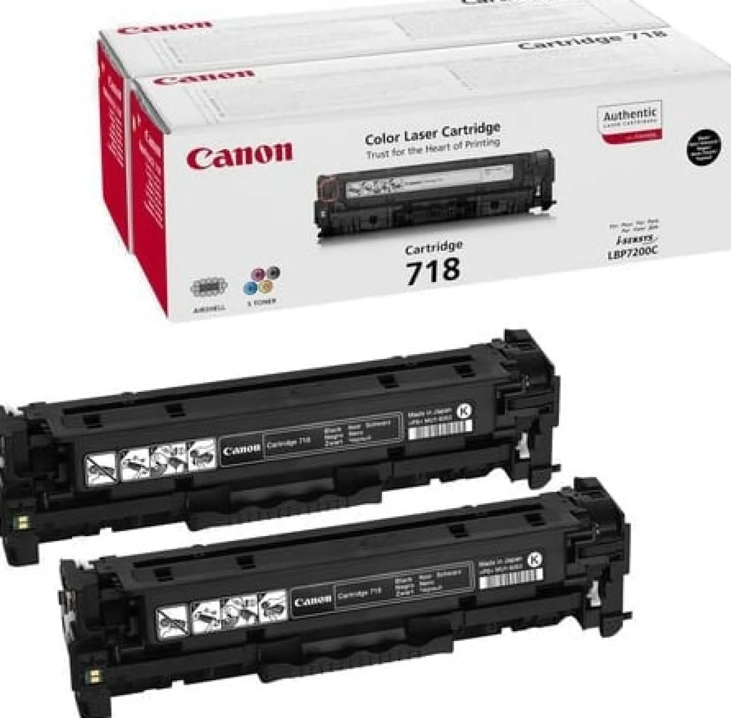718BK black toner patron 2-pak
