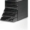 Blankettbox Durable Idealbox, 5 fack, svart, C4-format