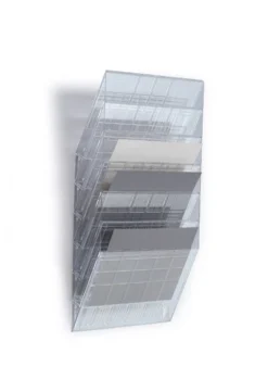 Blankettfack Durable Flexiboxx A4L, 6 fack, transparent, väggmontage