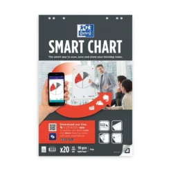 Blädderblock Oxford SmartChart olinjerat, 65x98 cm, 3 st