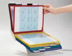 Blädderställ Durable Vario Pro 10, bord och vägg, blandade färger