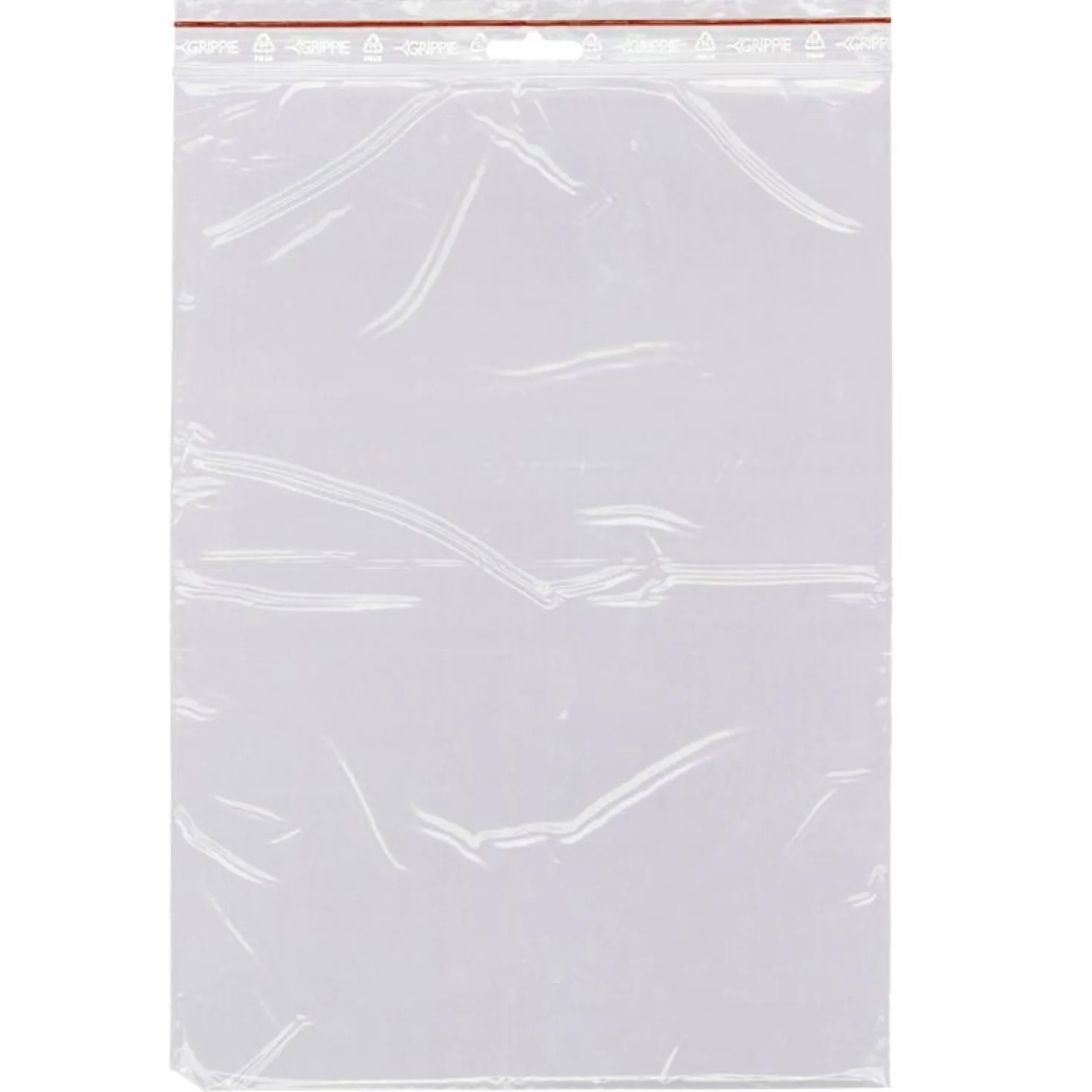 Blixtlåspåse Grippie 11-52 med eurohål, 230x320mm, 1000 st