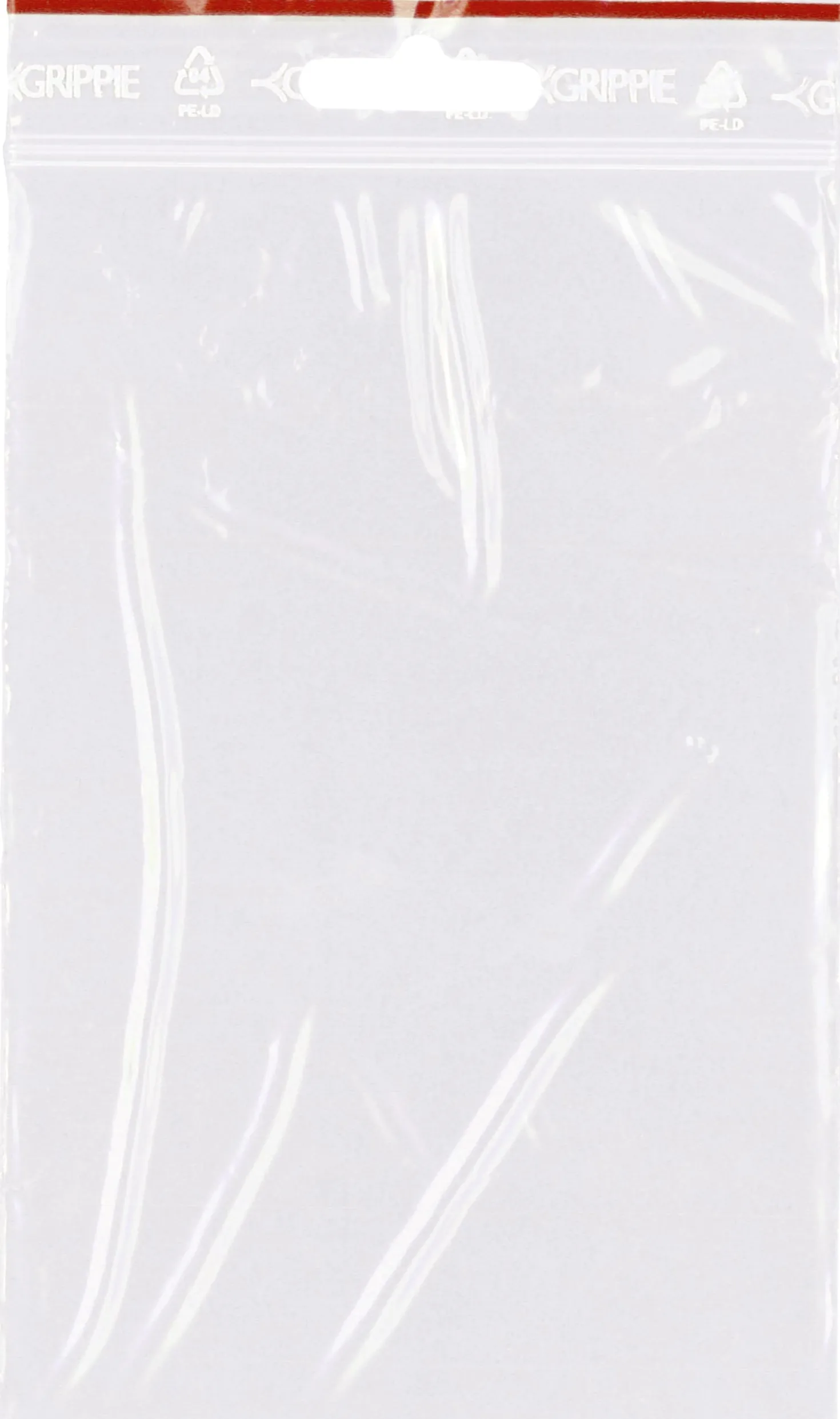 Blixtlåspåse Grippie 11-56 med eurohål, 250x350 mm, 1000 st