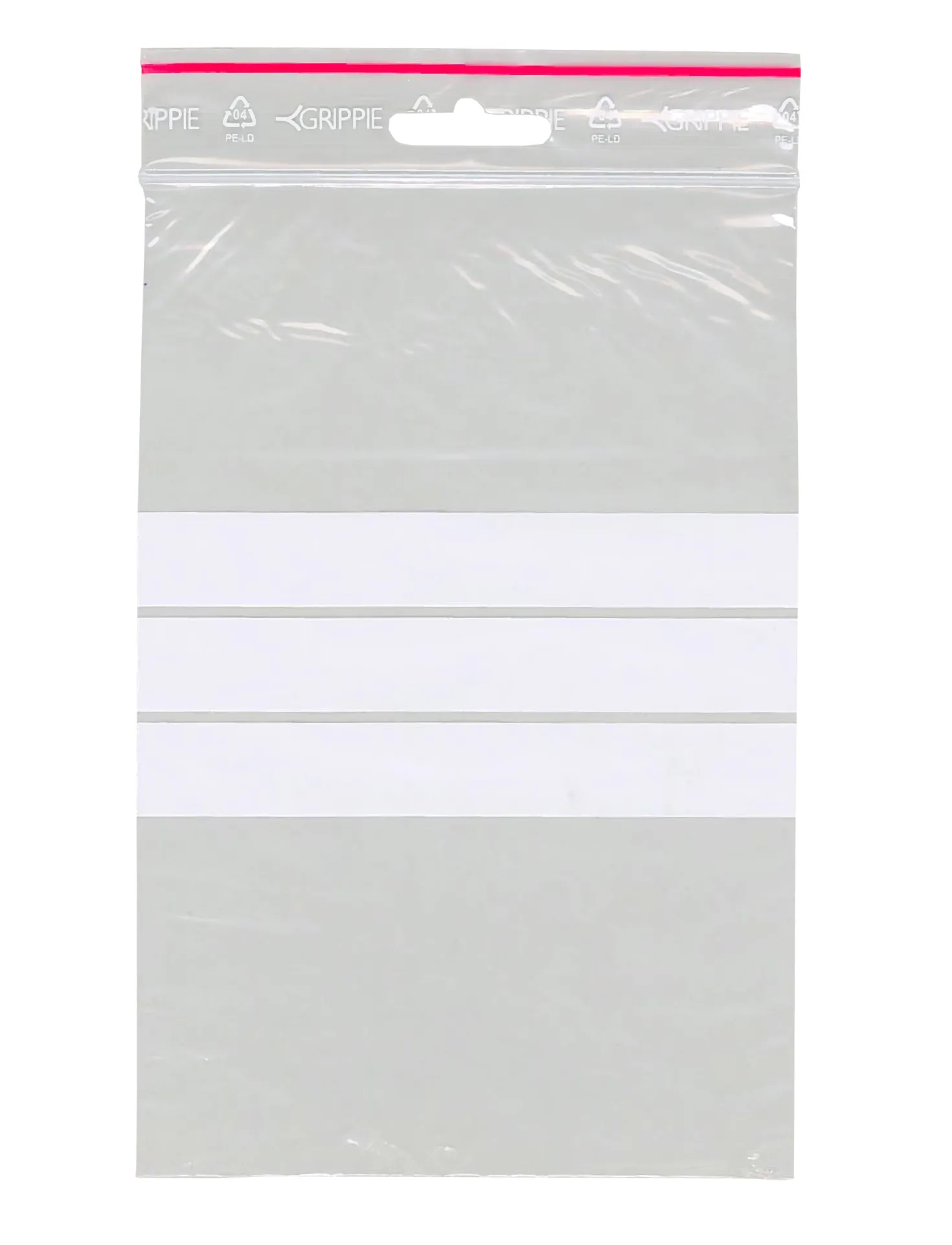 Blixtlåspåse Grippie 11-68 med skrivfält, 120x180mm, 1000 st