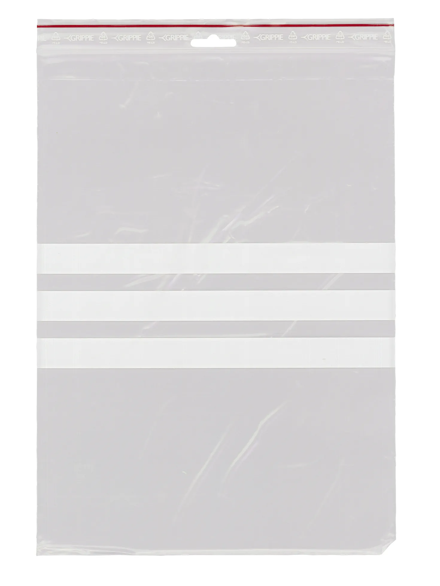 Blixtlåspåse Grippie 11-78 med skrivfält, 230x320mm, 1000 st