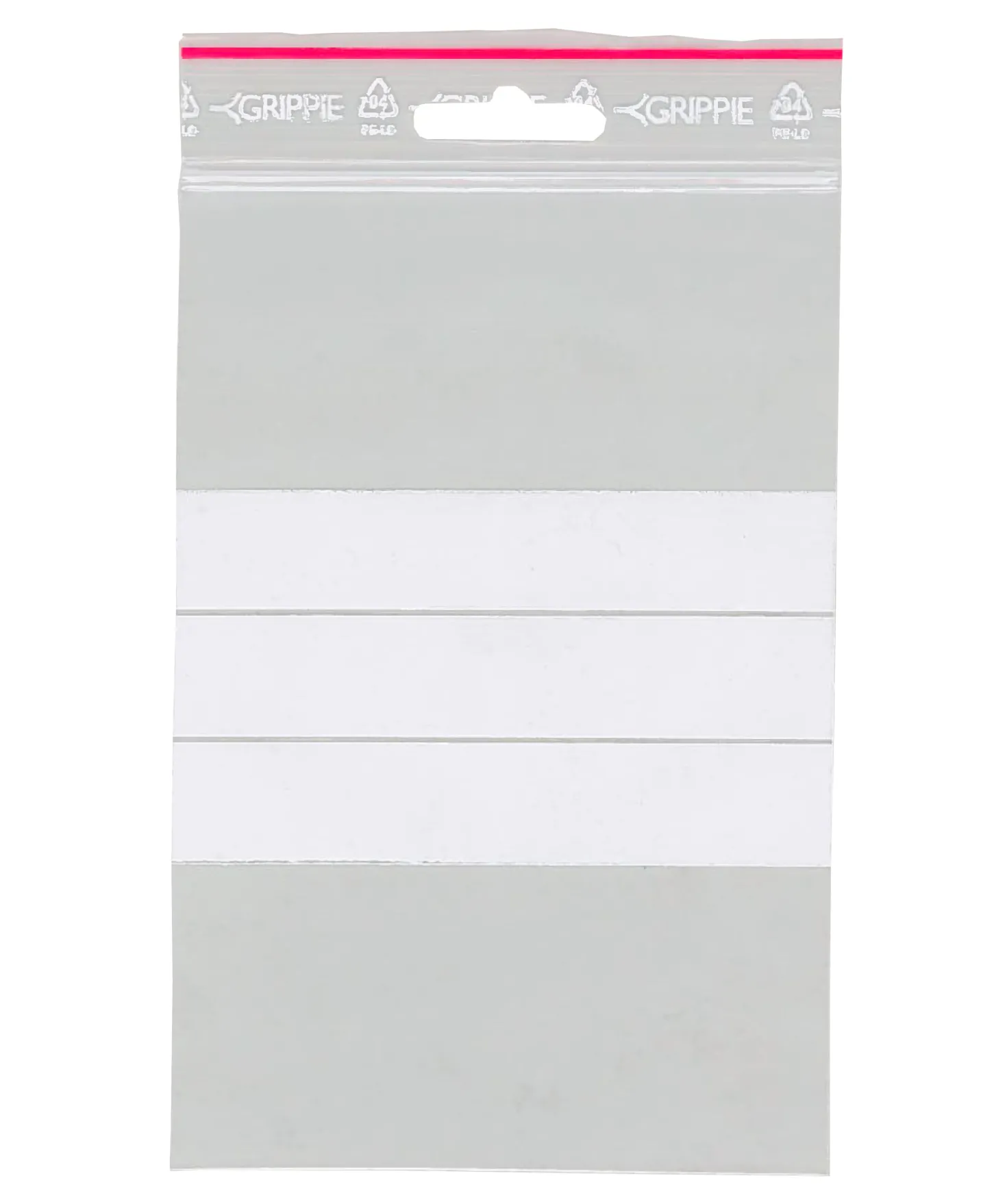 Blixtlåspåse Grippie 11-80 med skrivfält, 100x150mm, 1000 st