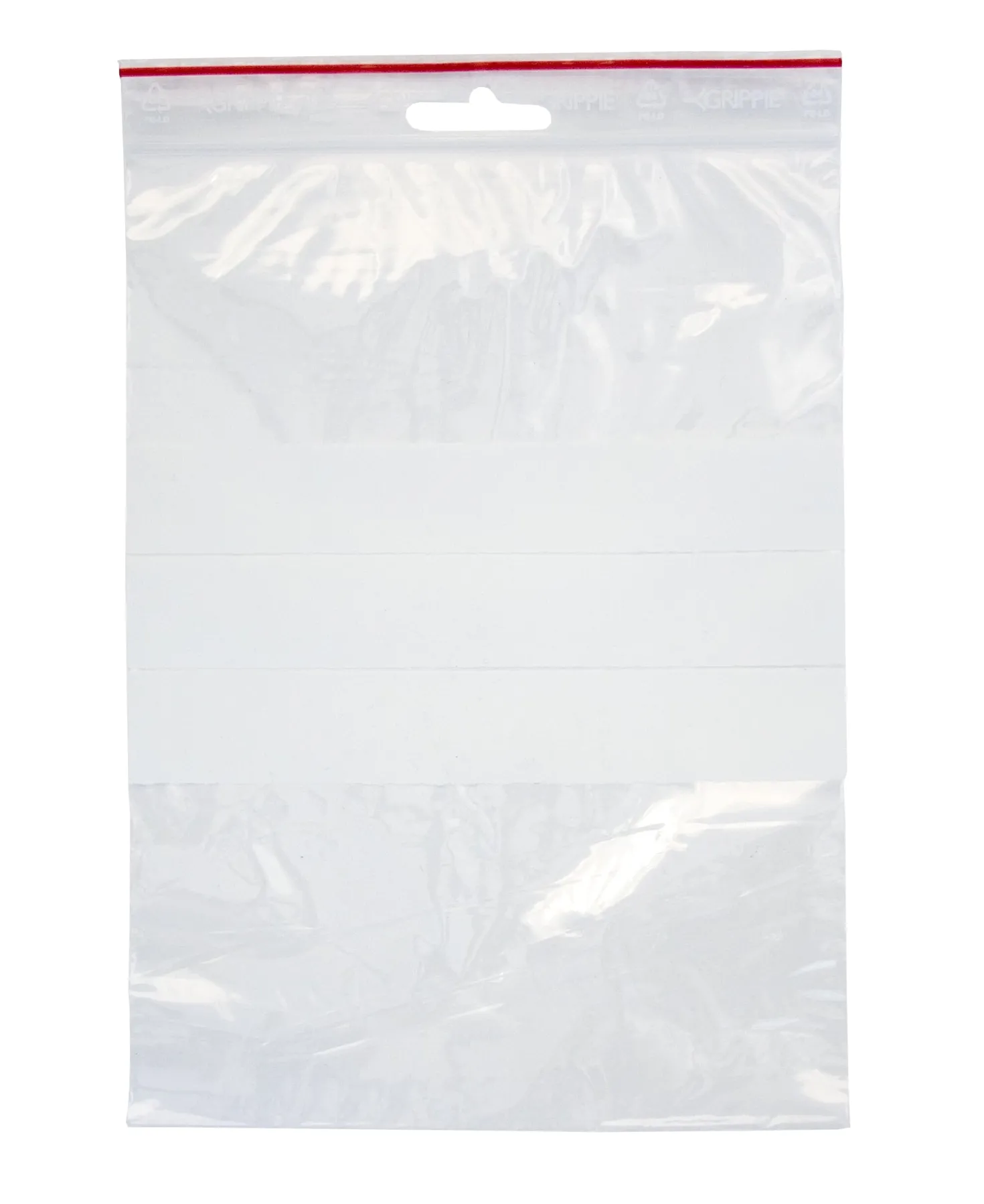 Blixtlåspåse Grippie 11-72 med skrivfält, 150x200mm, 1000 st