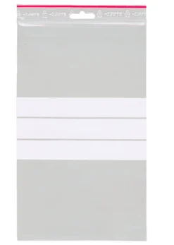 Blixtlåspåse Grippie 11-88 med skrivfält, 150x250mm, 1000 st