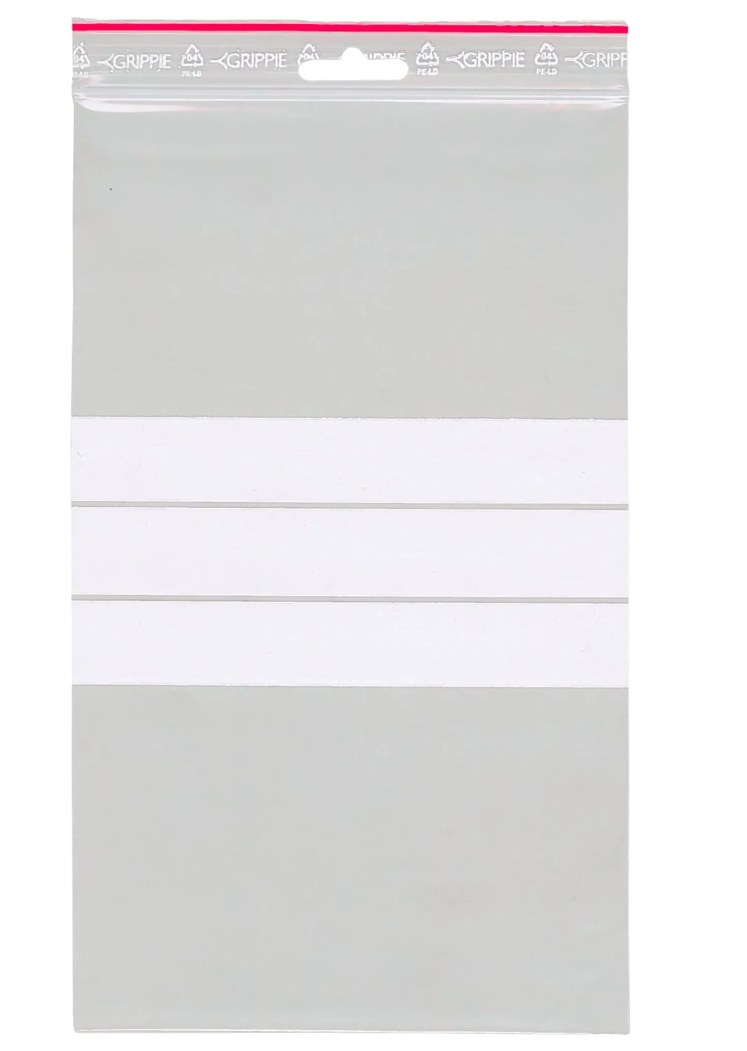 Blixtlåspåse Grippie 11-88 med skrivfält, 150x250mm, 1000 st