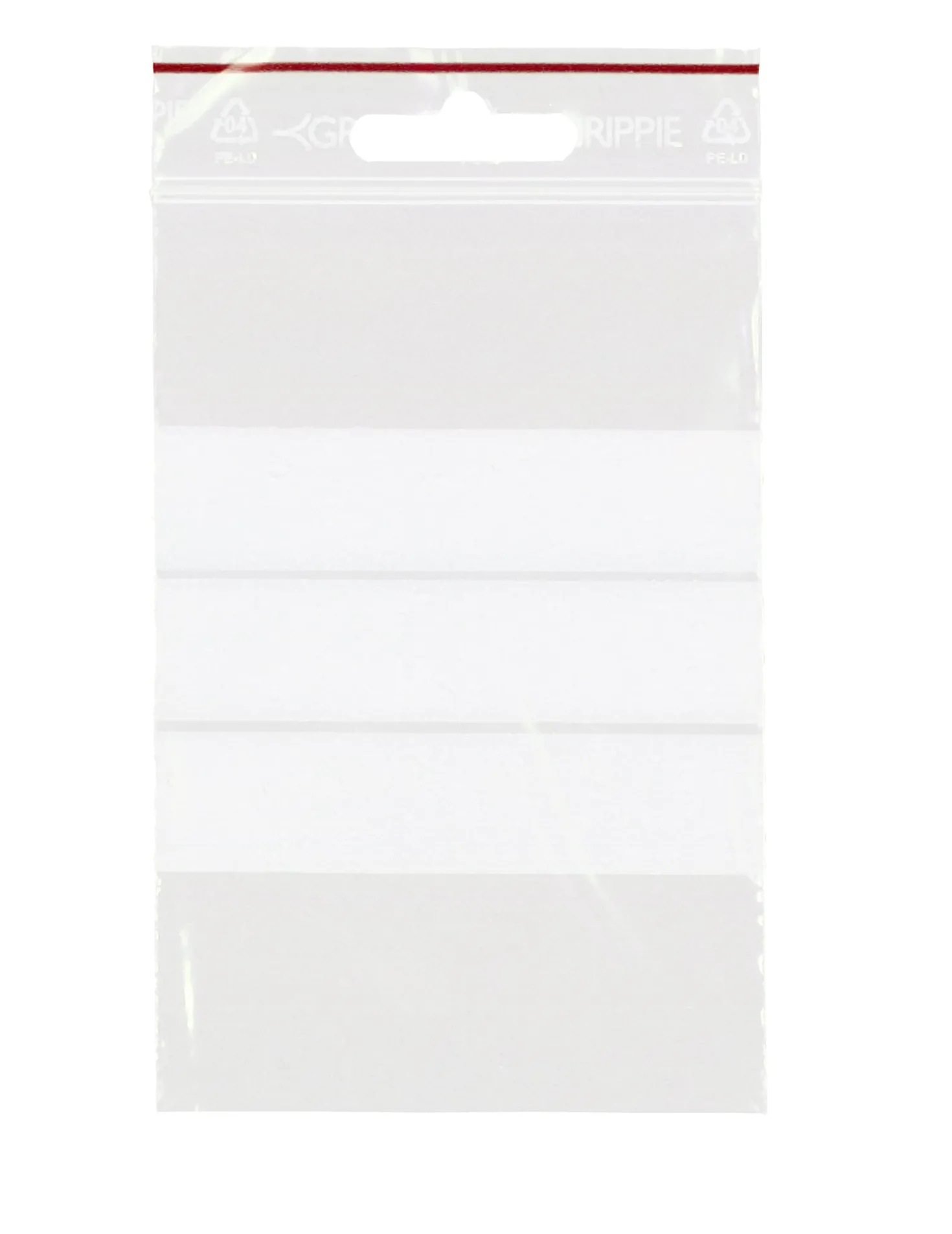 Blixtlåspåse Grippie 11-65 med skrivfält, 80x120mm, 1000 st