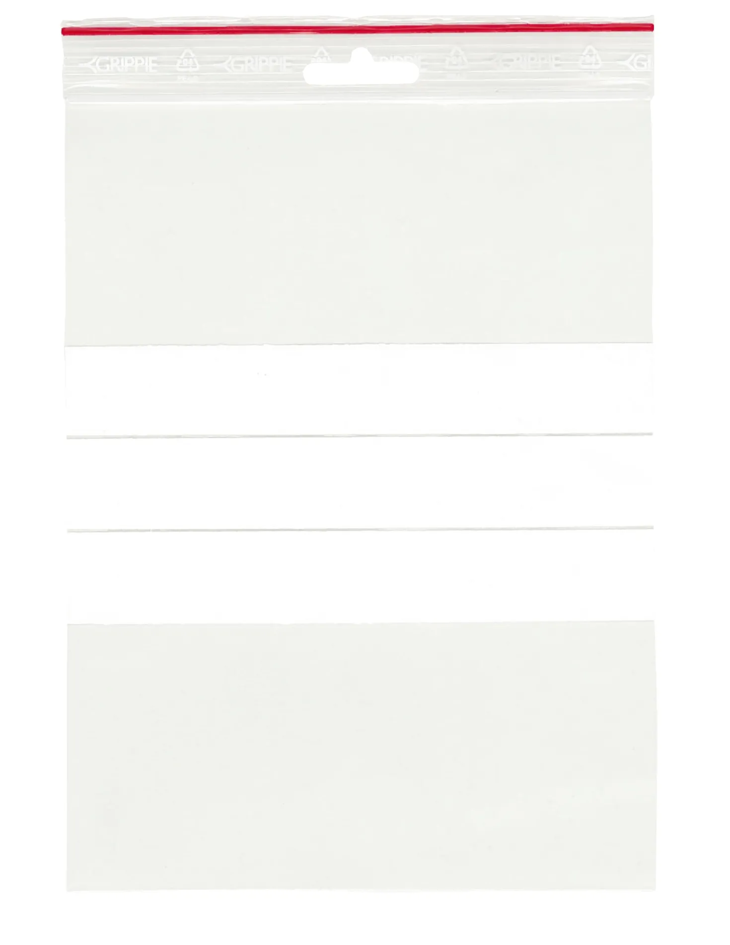 Blixtlåspåse Grippie 11-84 med skrivfält, 150x200mm, 1000 st