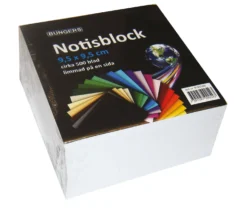 Blockkub Bngers Limmad, vit, 95x95mm, 500 ark