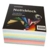 Blockkub Bngers limmad 95x95mm, blandade färger, 500 ark