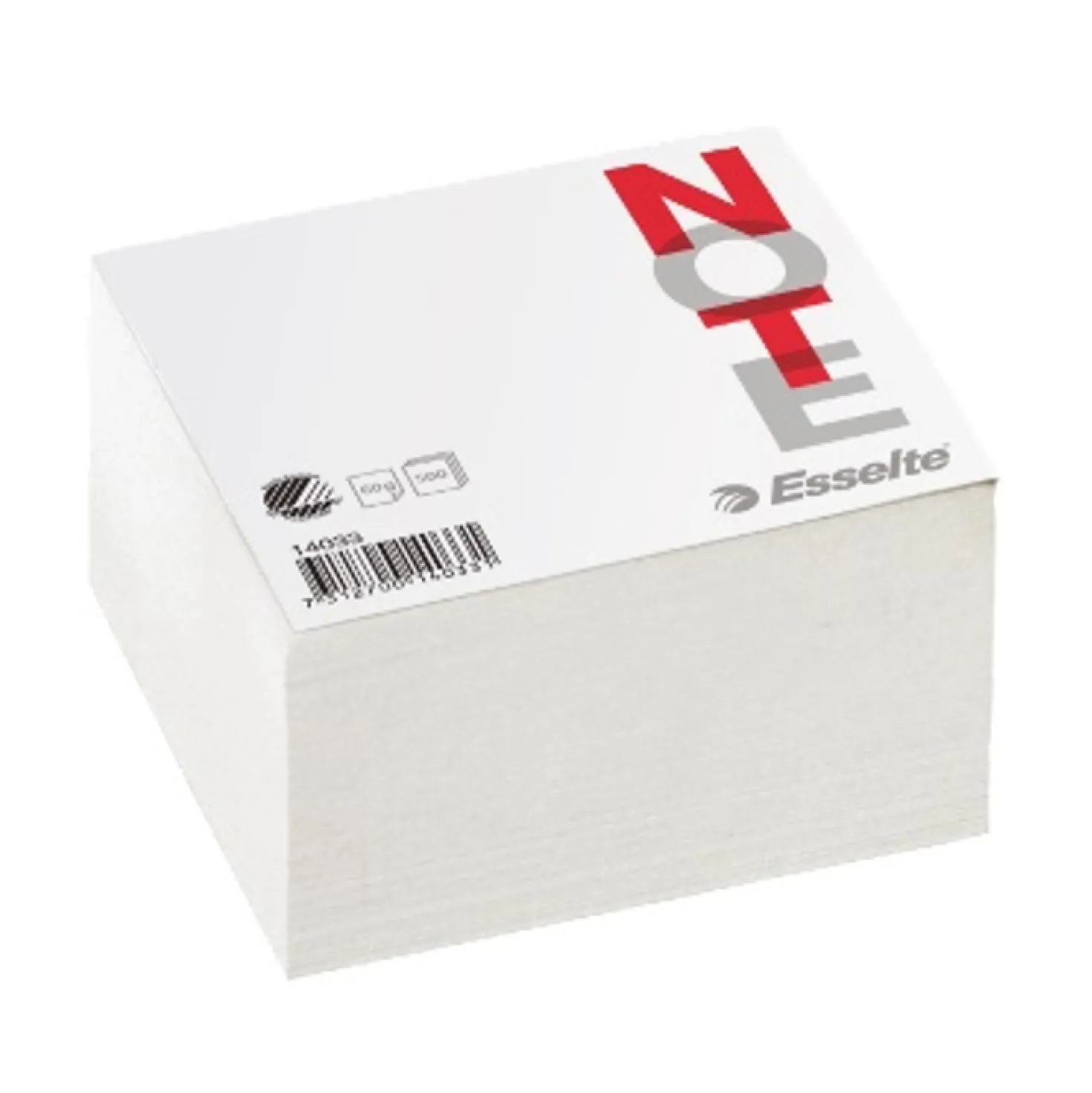 Blockkub Esselte Limmad, vit, 100x100 mm, 500 ark