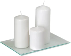 Blockljus Papstar Vit, Ø 60x130 mm, 30 h brinntid