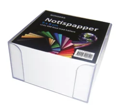 Blockställ Bngers Notisbox, transparent, 90x90mm, 500 ark