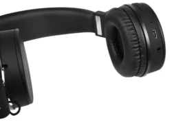 Bluetooth-headset Streetz BT200 On-Ear Hopfällbart, svart, 10h batteri