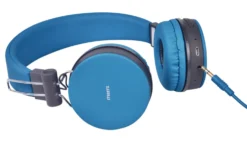 Bluetooth-headset Streetz BT200 Hopfällbart On-Ear, blå, 3,5mm