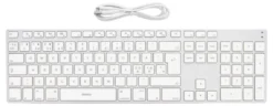 Bluetooth-tangentbord Deltaco TB-402 för Mac, nordisk, aluminium, fullstort