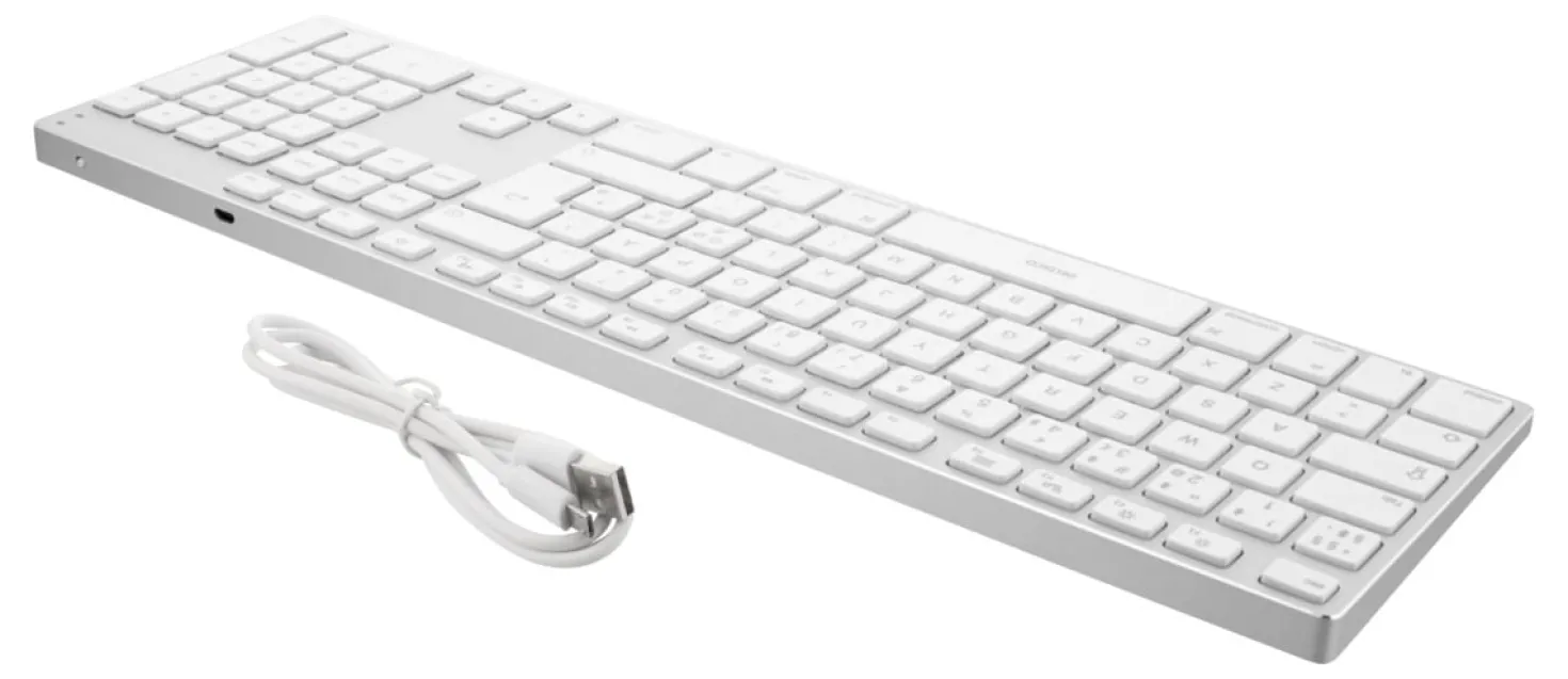 Bluetooth-tangentbord Deltaco TB-402 för Mac, nordisk, aluminium, fullstort