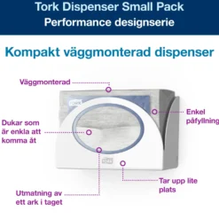 Bordsdispenser Tork W8 för industritork, vit