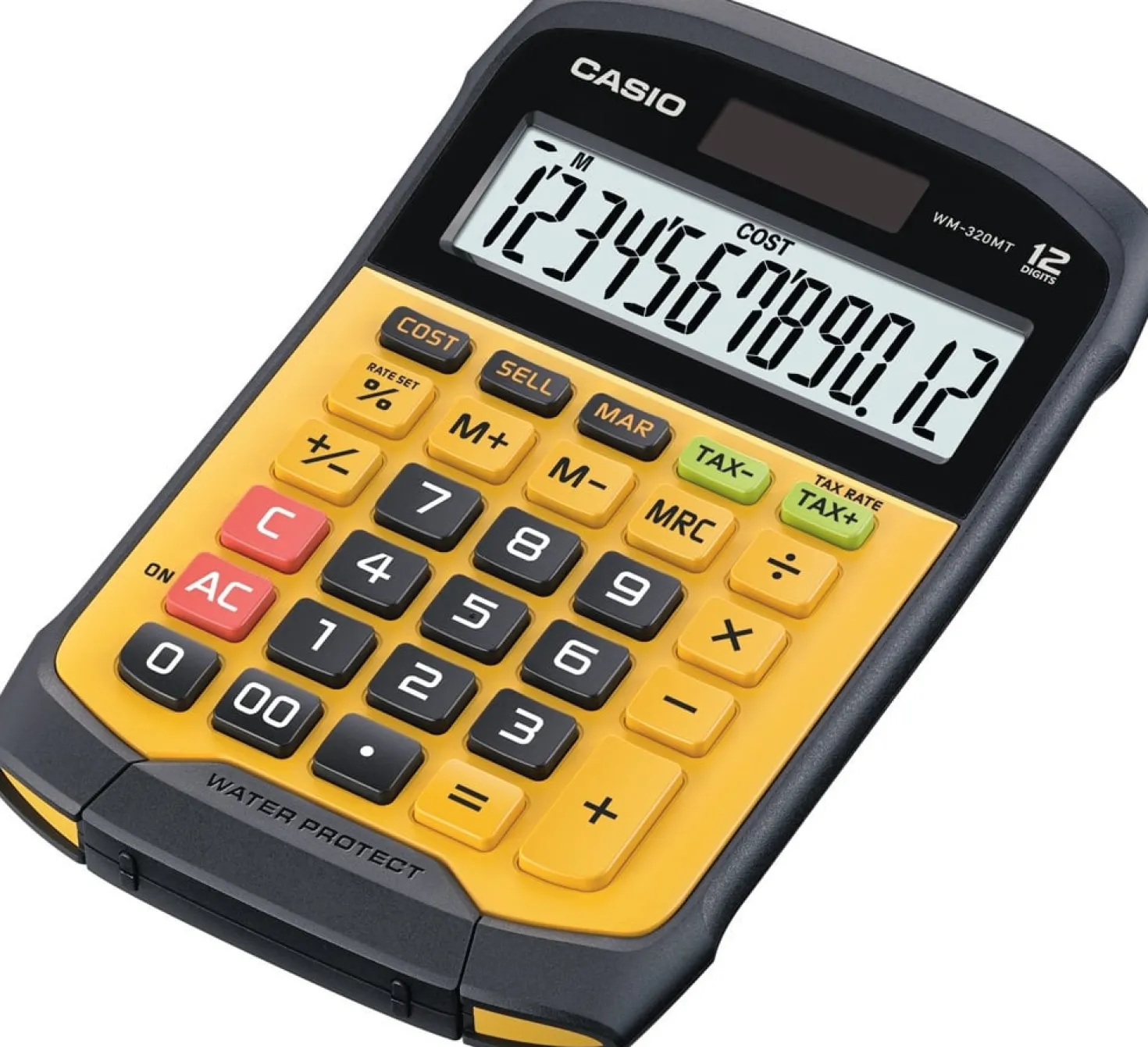 Bordsräknare Casio WM-320MT, vattentålig, 12 siffror