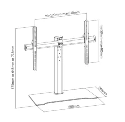 Bordsstativ TV DELTACO ARM-1401, 32-55 tum, 40 kg, 3-stegs höjd