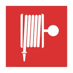 Brandskylt Unigraphics Inomhusbrandpost, röd, 200x200 mm