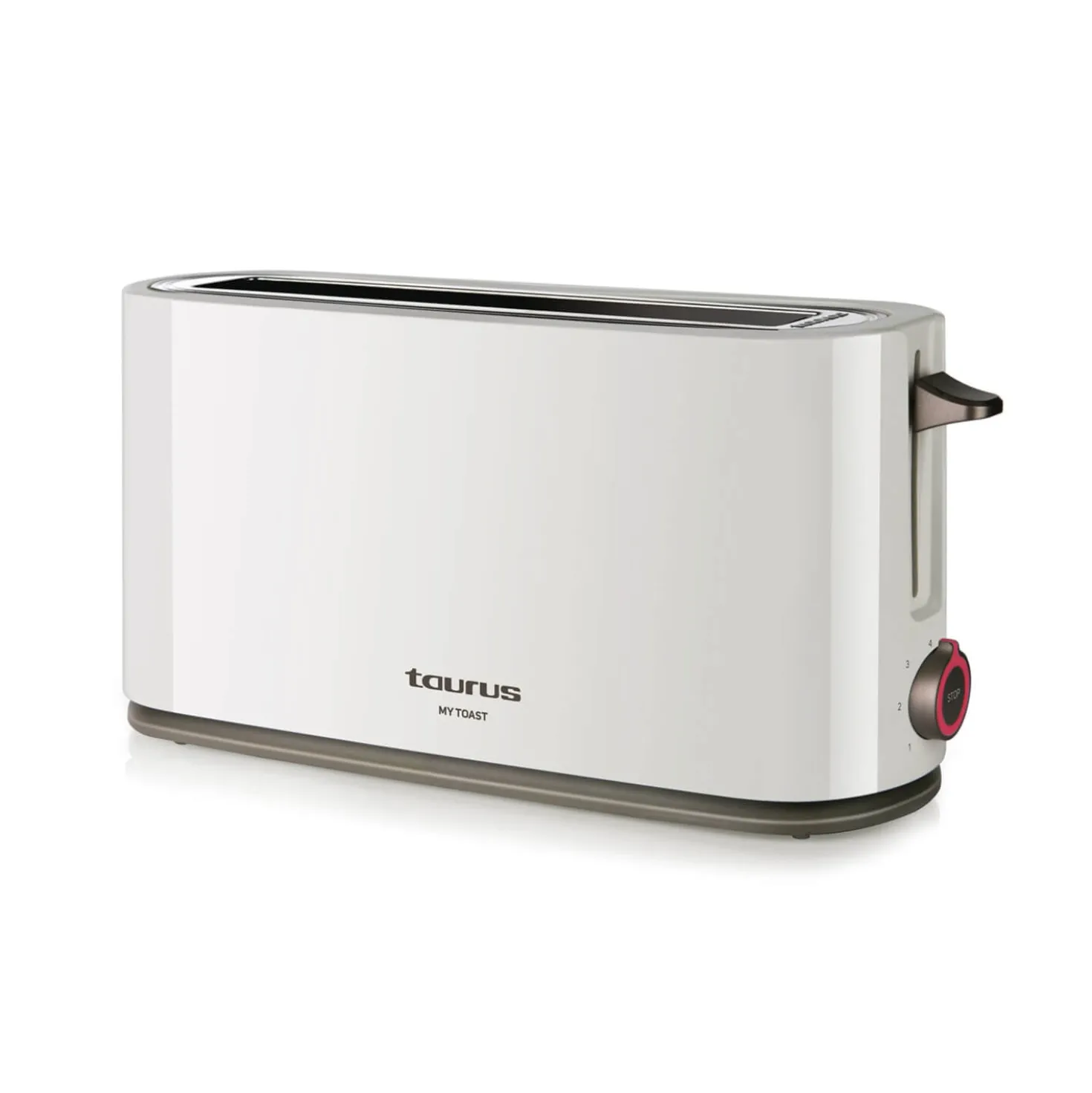 Brödrost TAURUS Mytoast Enkelslot, vit, 1000 W, 260 mm slot