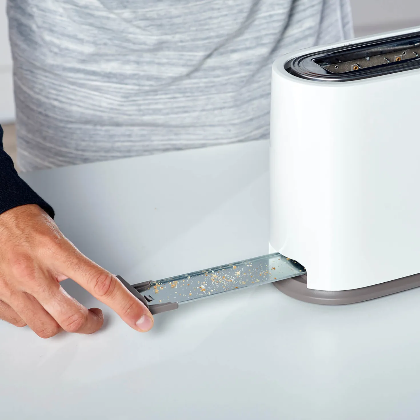 Brödrost TAURUS Mytoast Enkelslot, vit, 1000 W, 260 mm slot