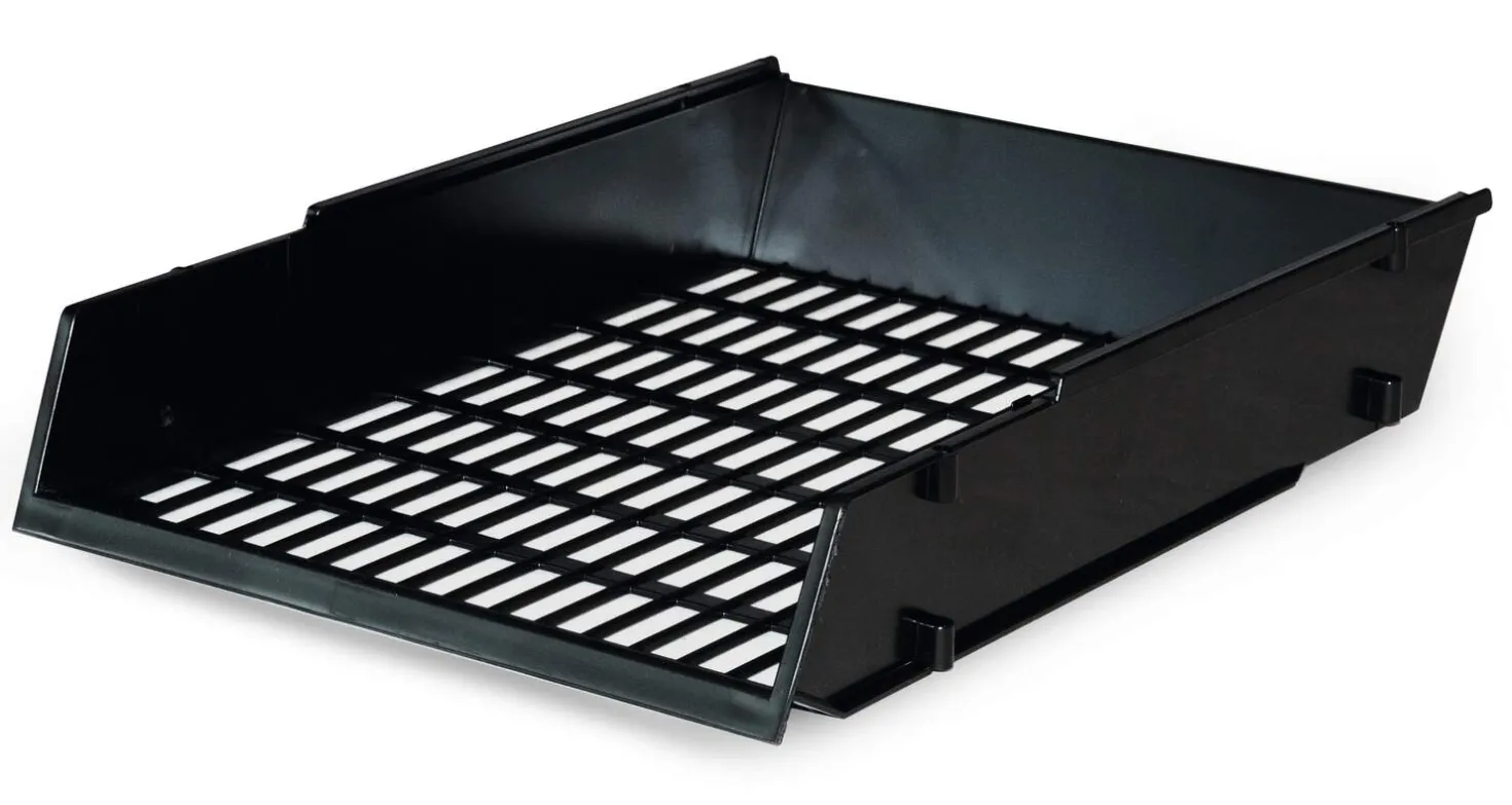 Brevkorg Durable Economy Stapelbar, svart, A4 och C4
