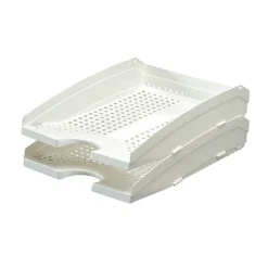 Brevkorg Durable Trend A4, vit, stapelbar, gångjärn