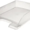 Brevkorg Leitz Plus A4 frost, stapelbar, transparent