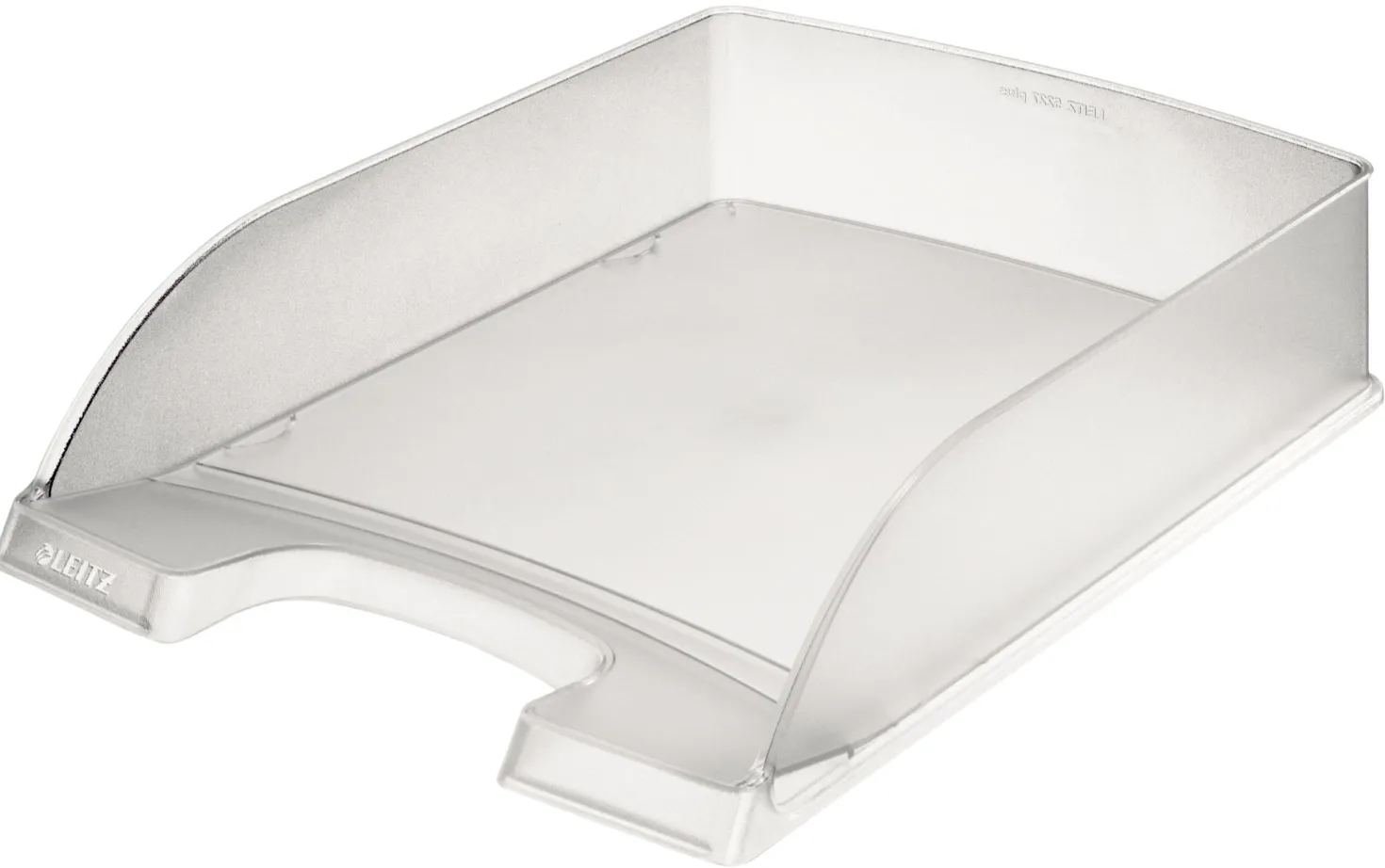 Brevkorg Leitz Plus A4 frost, stapelbar, transparent