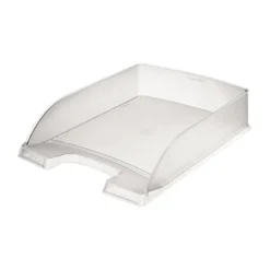 Brevkorg Leitz Plus A4 frost, stapelbar, transparent