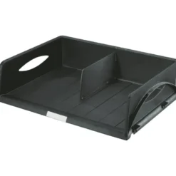 Brevkorg Leitz Sorty Jumbo A3, svart, med delare och handtag