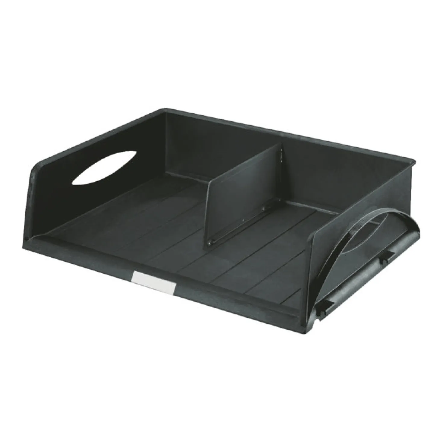 Brevkorg Leitz Sorty Jumbo A3, svart, med delare och handtag