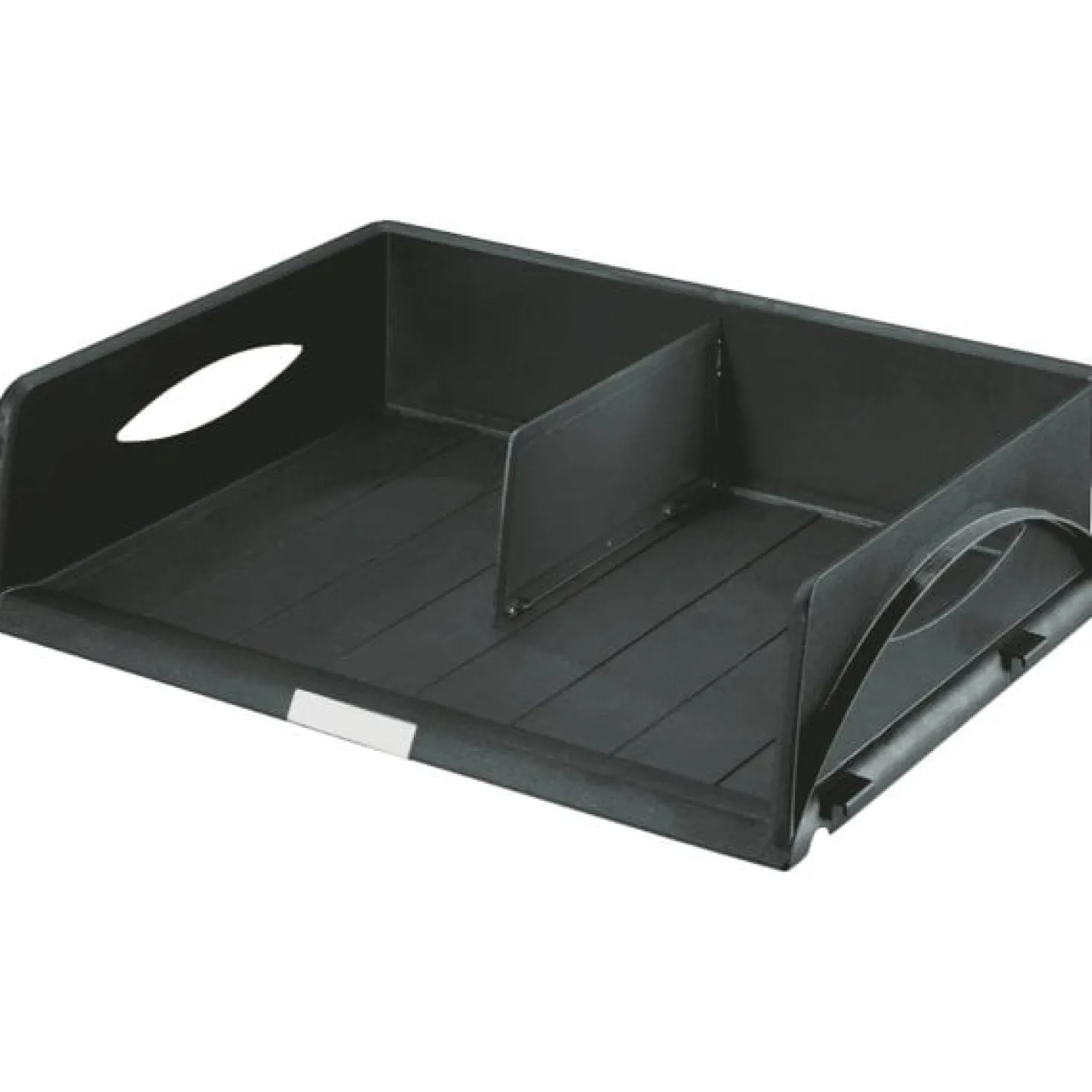 Brevkorg Leitz Sorty Jumbo A3, svart, med delare och handtag