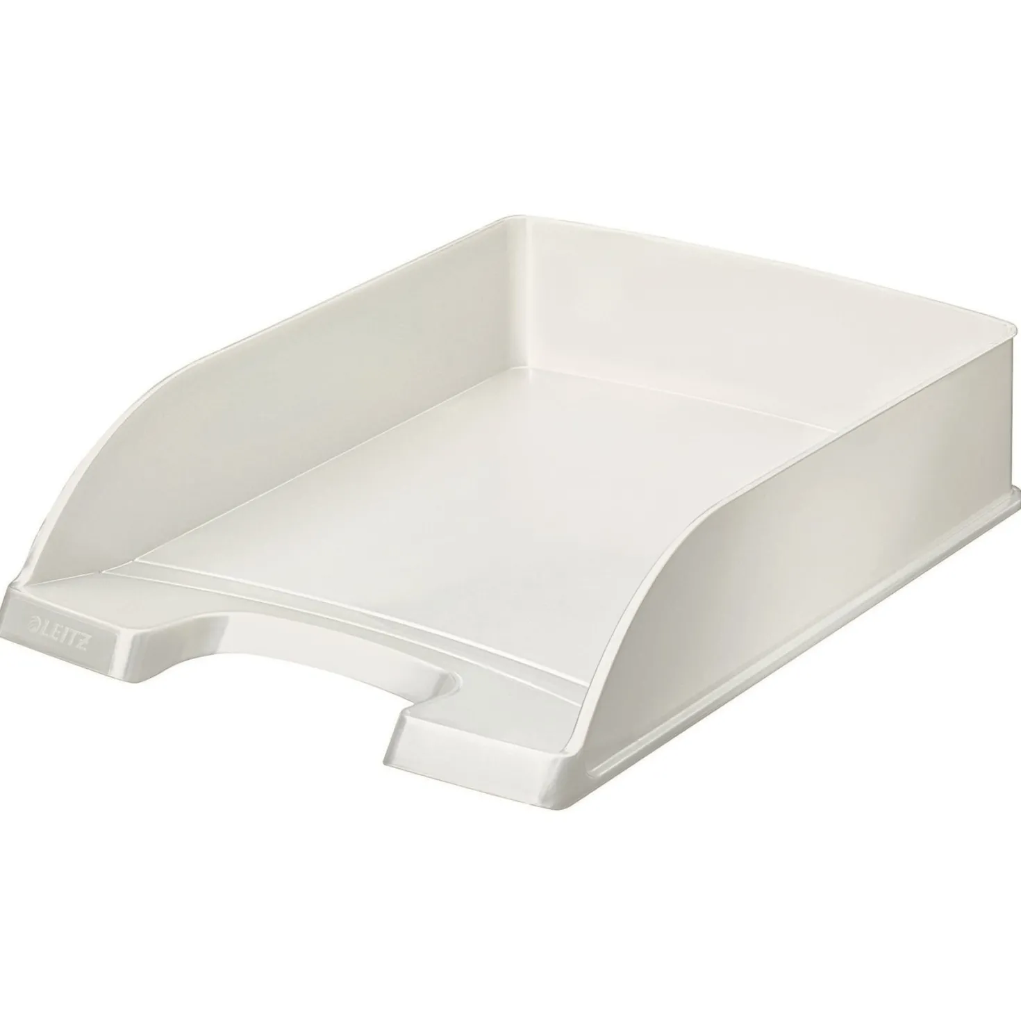 Brevkorg Leitz WOW A4, stapelbar, vit metallic