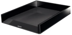 Brevkorg Leitz WOW, helsvart, högblank finish, stapelbar