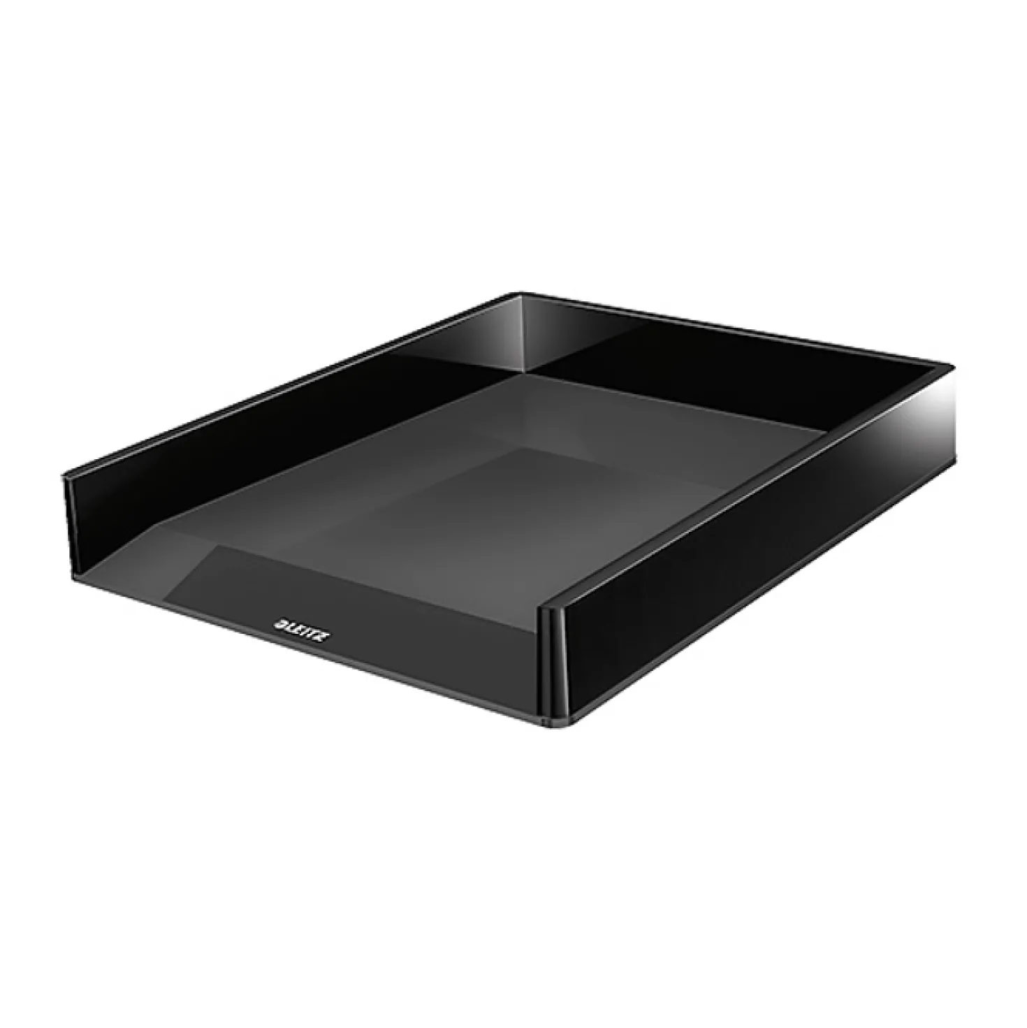 Brevkorg Leitz WOW, helsvart, högblank finish, stapelbar
