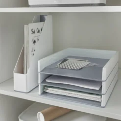 Brevkorg Leitz WOW Tvåfärgad, staplingsbar, vit