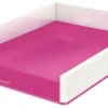 Brevkorg Leitz WOW Tvåfärgad, stapelbar, rosa