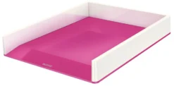 Brevkorg Leitz WOW Tvåfärgad, stapelbar, rosa
