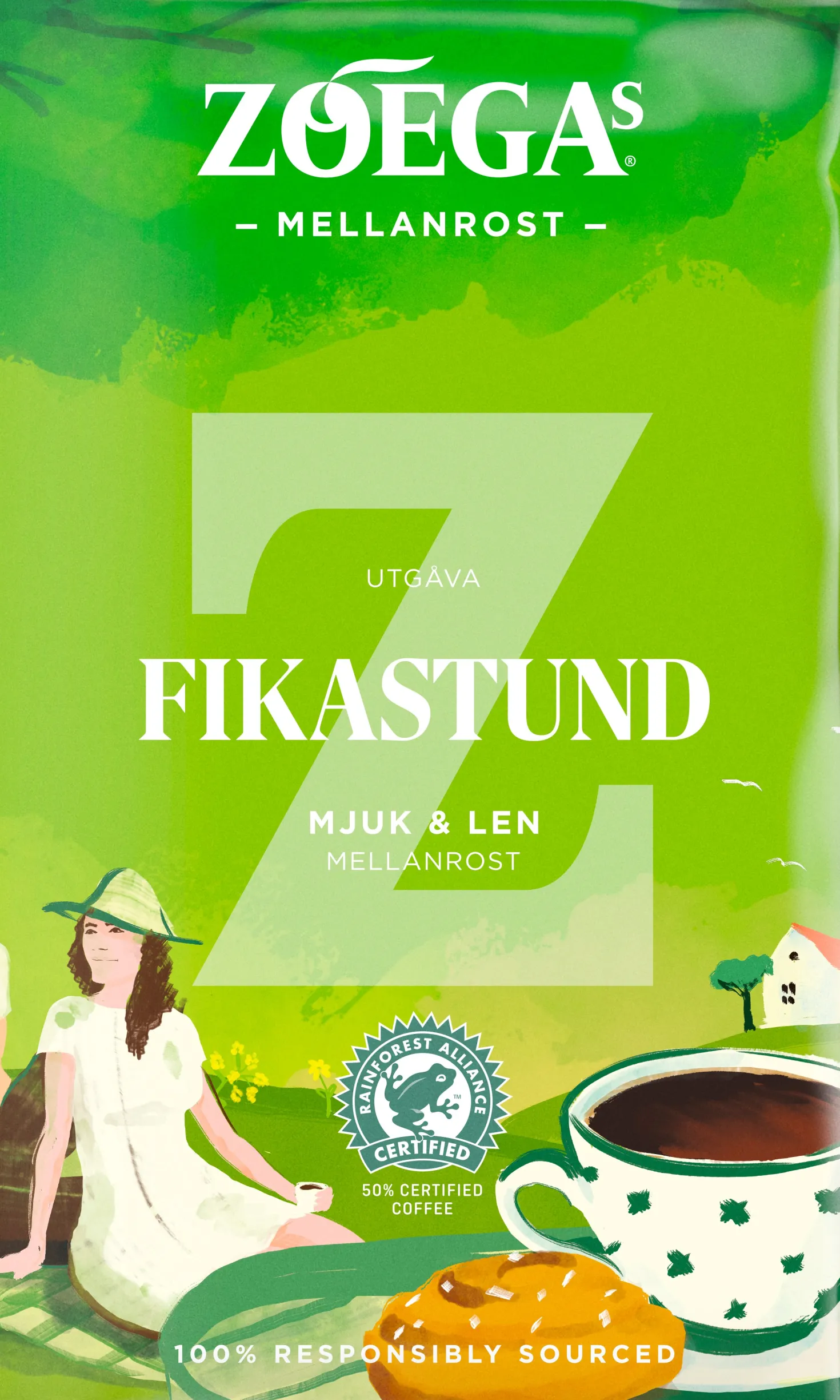 Bryggkaffe Zogas Fikastund, 100% Arabica, mellanrost, 450 g