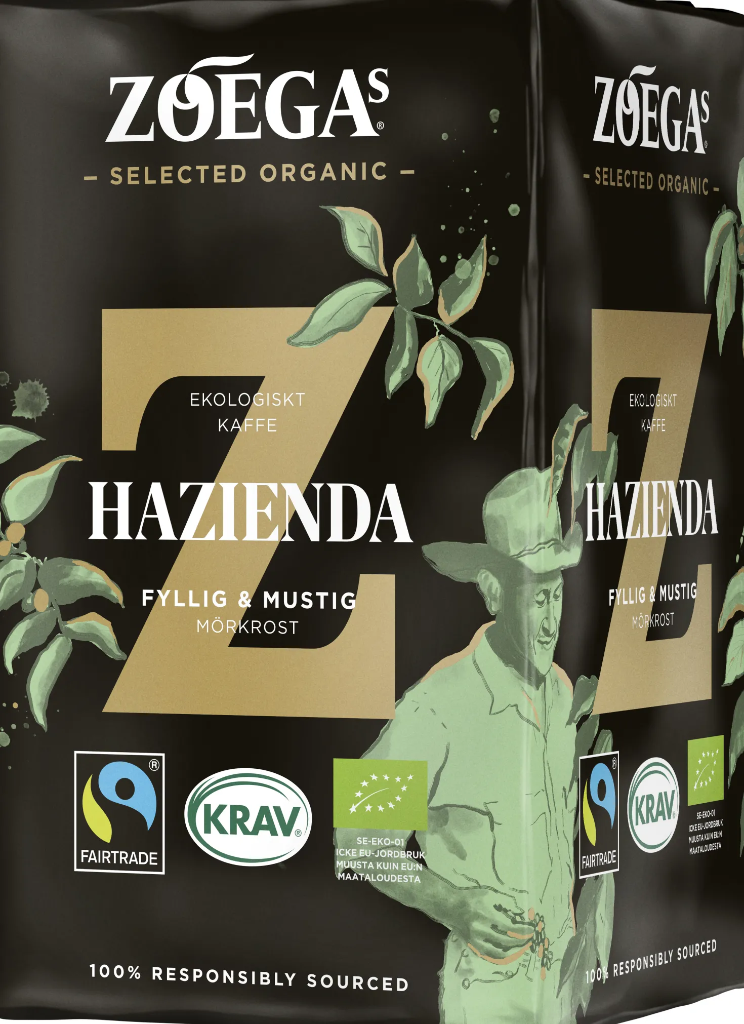 Bryggkaffe Zoégas Hazienda Ekologiskt, mörkrost, 450 g