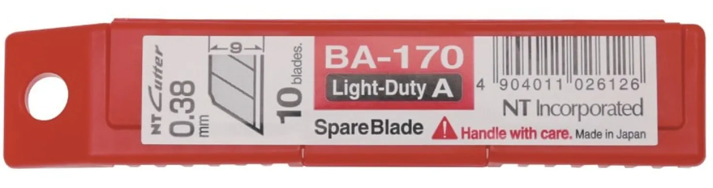 Brytblad NT Cutter A-170, 9 mm, japanskt stål, 10 st