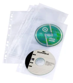 CD/DVD-ficka Durable Hålad för pärm, 4 skivor