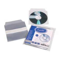 CD-ficka Bantex Självhäftande, transparent, 25 st